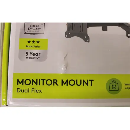 SALE OUT. Goobay Dual Monitor Mount Flex, Black – 3