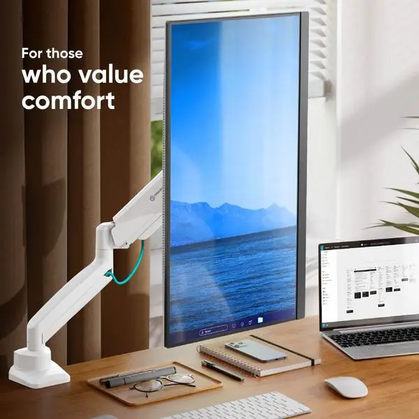 MONITOR ACC DESK MOUNT/13-32" BLK/WHT G80-BW ONKRON – 6