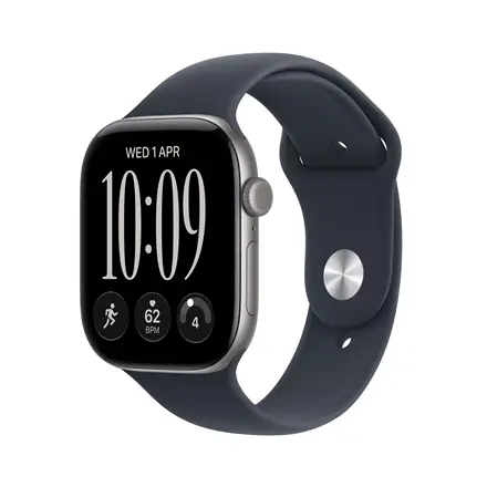Apple Watch Series 12 GPS 46mm Space Grey Aluminium Case with Navy Blue Sport Band - S/M