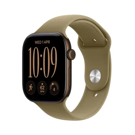 Apple Watch Series 12 GPS + Cellular 46mm Dark Bronze Aluminium Case with Olive Sport Band - M/L
