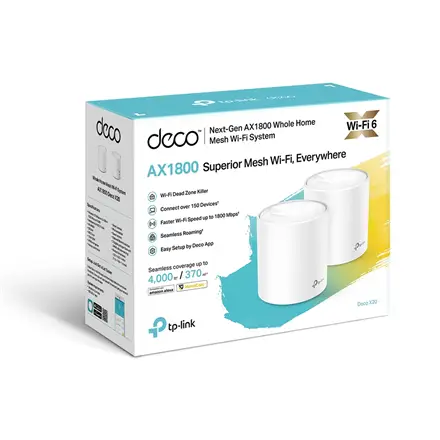 TP-LINK DECO X20 AX1800 visapusiška namų tinklo Wi-Fi 6 sistema