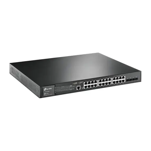 TP-Link JetStream TL-SG3428MP tinklo komutatorius Valdomas L2+ Gigabit Ethernet (10/100/1000) Maitinimas per Eternetą (PoE) 1U Juoda