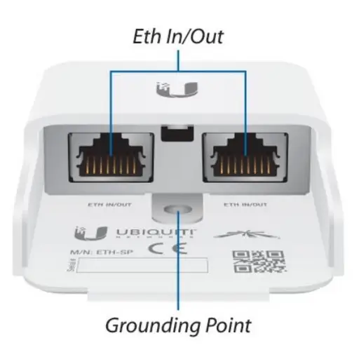 Ubiquiti ETH-SP Gen 2 Ethernet Surge Protector - Data Line Protection (PoE)