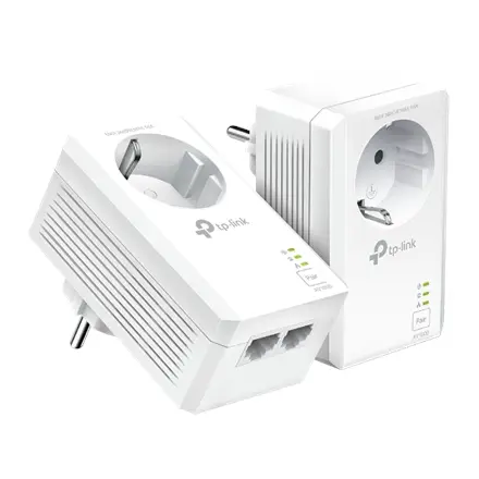TP-LINK AV1000 2-Port Gigabit Passthrough Powerline Starter Kit
