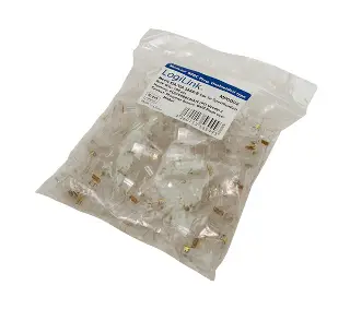 Logilink MP0002 CAT5e Modular PlugSuitable for 8P8C Round CablePlug unshieldedGold-plated contacts