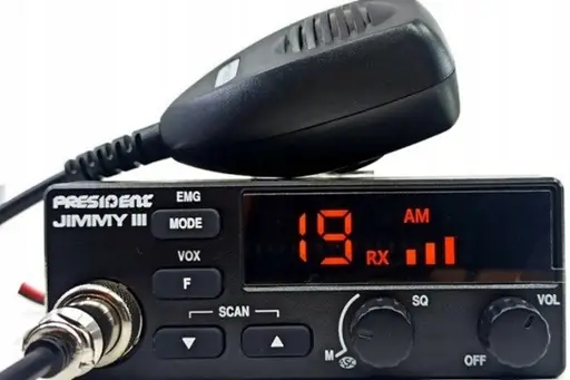 President Jimmy III AM/FM CB radijas Juodas