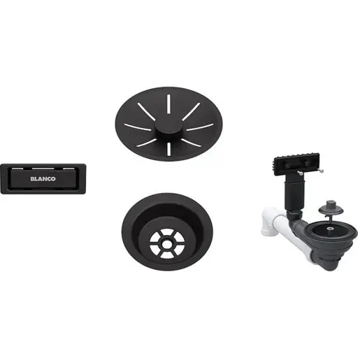 Waste fitting set 1x3,5'' InFino Black matt