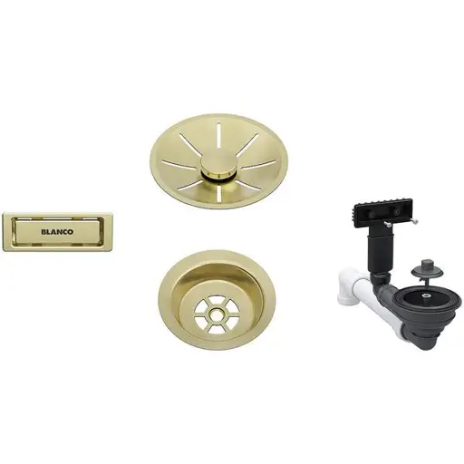 Waste fitting set 1x3,5'' InFino Satin Gold