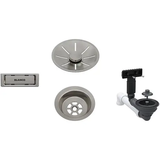 Waste fitting set 1x3,5'' InFino Satin Platinum
