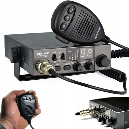 Luiton LT-298 ASQ AM/FM CB radijo imtuvo cigarečių žiebtuvėlio kištukas juodas