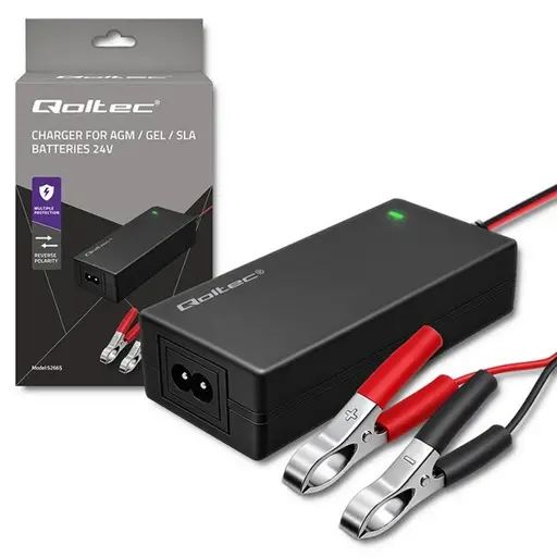 Qoltec 52665 Automatinis AGM GEL STD akumuliatorių įkroviklis