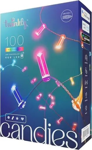 Twinkly Candies 100 Candle-shaped RGB LEDs, USB-C