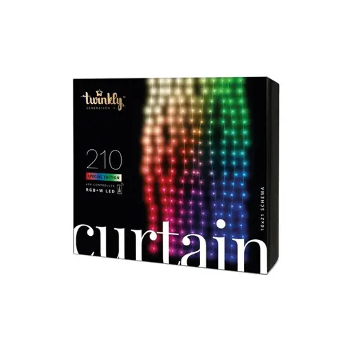 Twinkly Curtain Smart LED Lights 210 RGBW 1.5x2.1m
