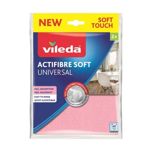 Vileda ACTIFIBRE Soft Universal Minkšta šluostė 2 vnt.