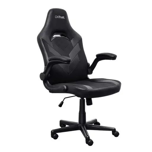 Trust GXT 703 Riye Black Comfortable adjustable gaming chair with flip-up armrests