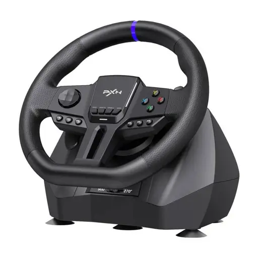 Žaidimų vairas - PXN V900 Gen2 16-bit Encoder, 270°-900° sukimosi kampas, metaliniai pedalai