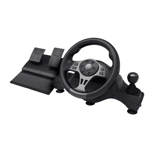 Trust GXT 289 Movi Juoda USB Vairas + pedalai Nintendo Switch, PlayStation 4, Xbox One S, Xbox One X, Xbox Series S, Xbox Series X