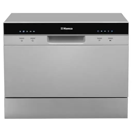 Hansa, mini, 6 komplektų talpa, sidabro spalvos - Indaplovė