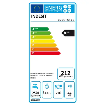 INDESIT Dishwasher DSFO 3T224 C S