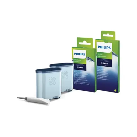Philips Coffee maker Maintenance kit: Oil, 2x AquaClean, 6x Coffee oil remover tablets, 6x Milk circuit cleaner sachets