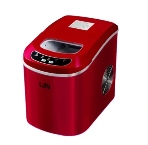 Nešiojamas ledo kubelių gamintojas LIN ICE PRO-R12 red