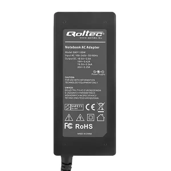 QOLTEC 50011 Universal power adapter 65W 8 plugins +power cable – 5