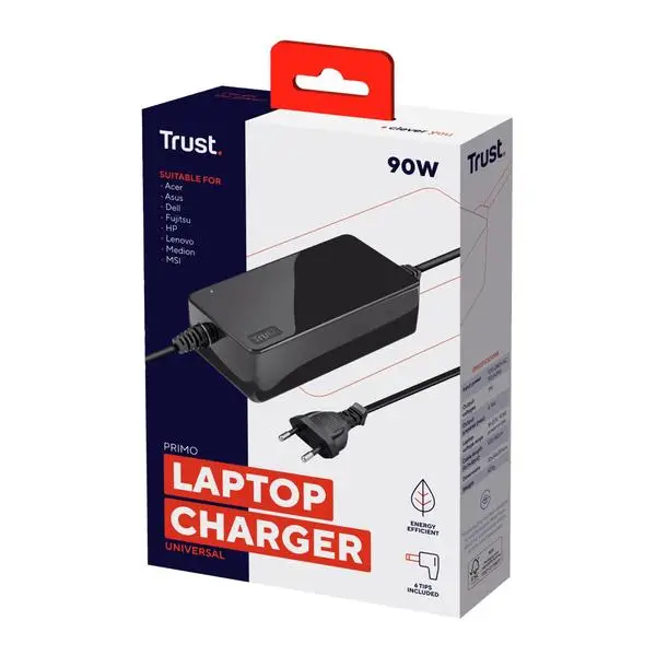 Trust Primo 90W-19V Universal 90W laptop charger that works with virtually any laptop – 3