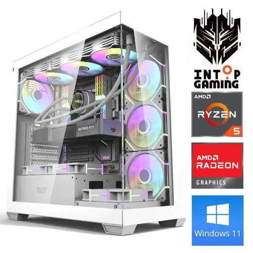 INTOP Ryzen 5 7500F 32GB DDR5 1TB SSD M.2 NVME RX9060XT 16GB WIN11