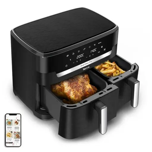 Tefal Easy Fry Dual XXL EY9428E0 gruzdintuvė Dvigubas 11 L Autonominės 2020 W Karšto oro gruzdintuvė Juoda