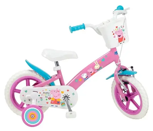 Vaikiškas dviratis 12" Peppa Pig pink 1195 Pink TOIMSA