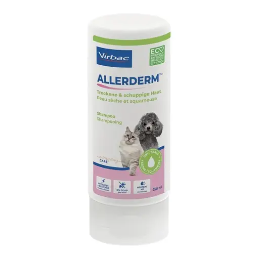 VIRBAC Allerderm sausa ir pleiskanojanti oda - šampūnas šunims ir katėms - 250 ml