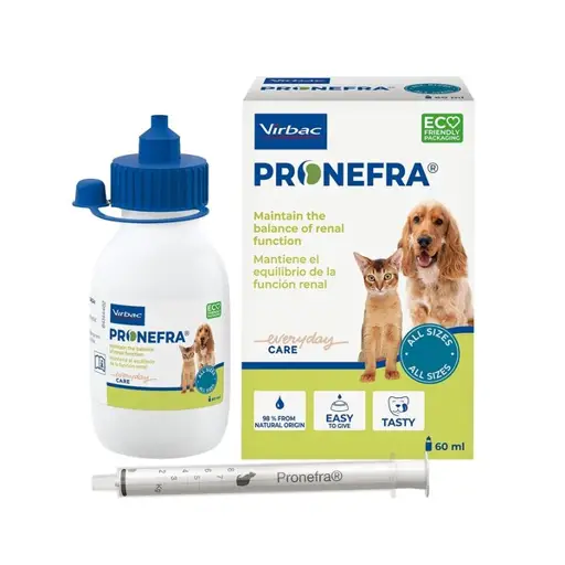 VIRBAC Pronefra Kidney support - papildai šunims ir katėms - 60ml