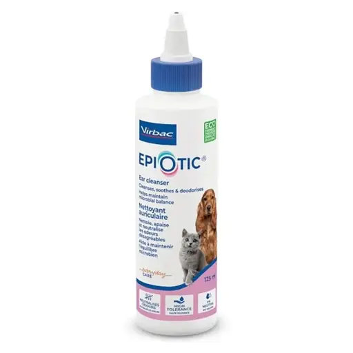 VIRBAC EpiOtic Ear Cleanser - skystis šunų ir kačių ausų priežiūrai -125ml