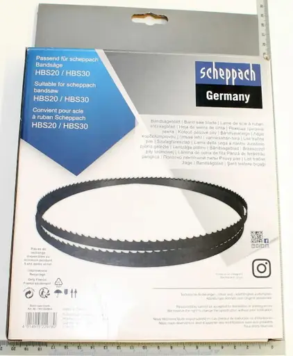 Pjovimo juosta HBS20/30 1400 x 6.4 x 0.4 mm / 6 TPI, Scheppach