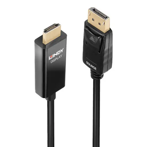 Ekrano Adapteris - Lindy 40925 1 m 4K DisplayPort Į HDMI Laidas, Juodas