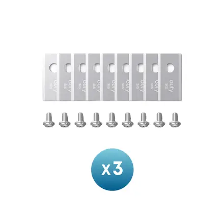 Anker Eufy Replacement Blade Set: 3x (9 Lawn Mower Blades and 9 Screws) Compatible E15/E18