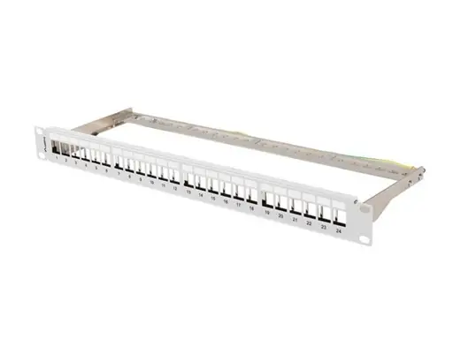 LANBERG Patch Panel Blank 24 Port 1U 19inch FTP For Keystone Modules Grey