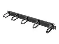 LANBERG 19inch cable management AK-1203-B brush panel 5 rings type B 1U black