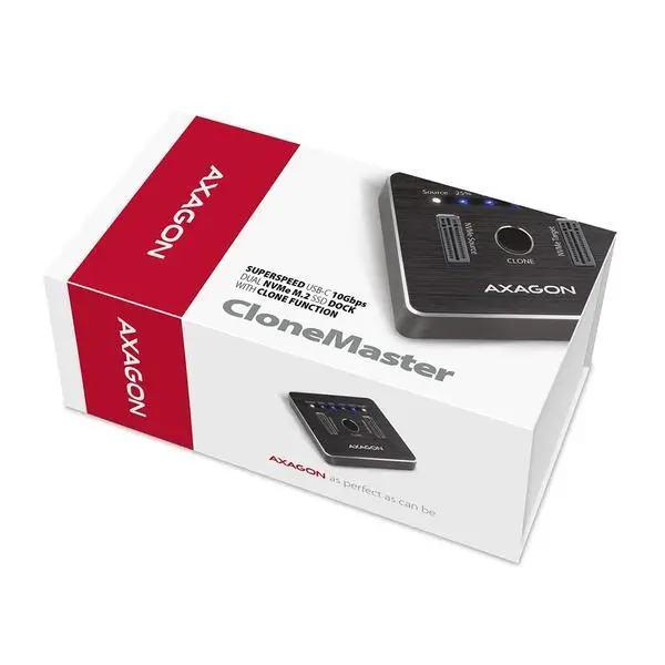 SSD ACC DOCK STATION USB-C/2XM.2 NVME ADSA-M2C AXAGON – 9