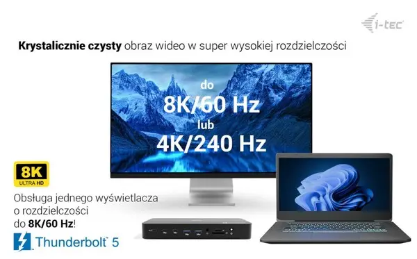 Thunderbolt 5 Triple Display Docking Station M.2 6xUSB 2.5 GLAN PD 140W – 5
