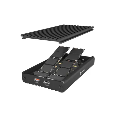 Raidsonic IB-2817M-C32 Enclosure for 2x NVMe SSD with USB 3.2 Gen 2x2 Type-C connection – 2