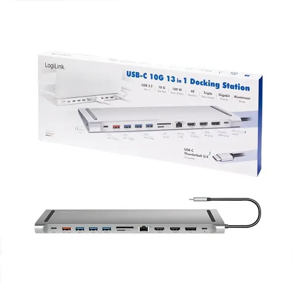 USB3.2 docking station USB-C, 12 port, PD – 8