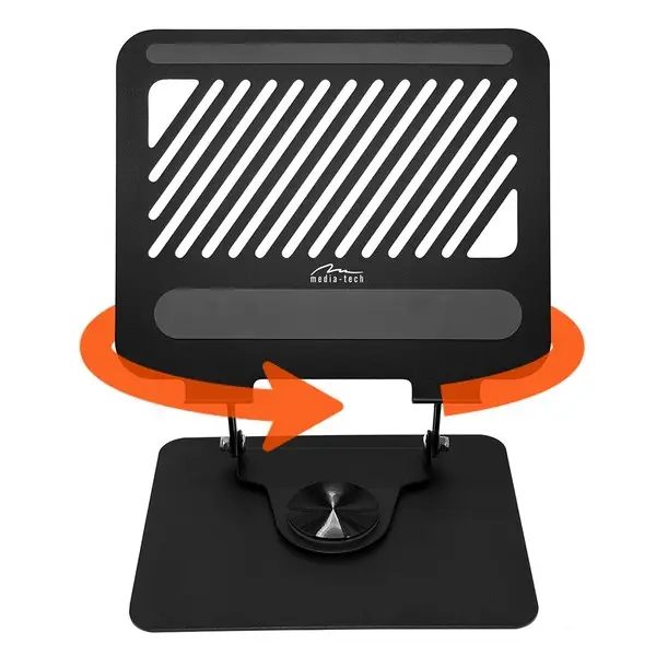 Reguliuojamas, pasukamas, ergonomiškas nešiojamojo kompiuterio stovas 10–17″ LAPTOP STAND ROTO MT2662 – 3