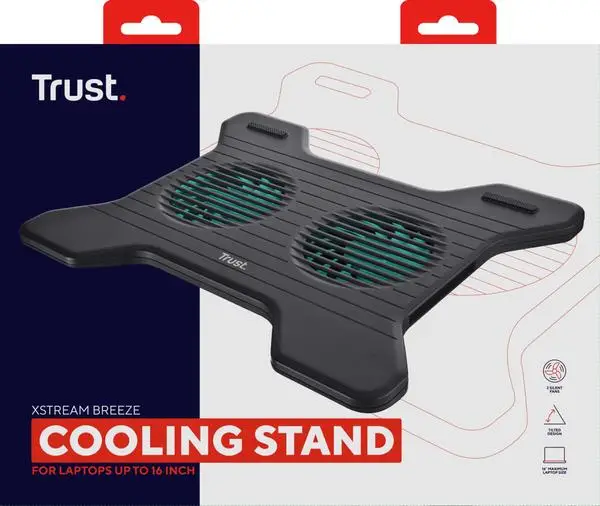 Trust Xstream Breeze Laptop cooling stand with 2 fans for comfortable typing with enhanced cooling – 7