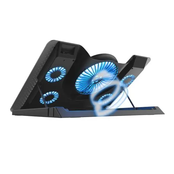Trust GXT 1125 Quno Premium LED-illuminated gaming laptop cooling stand with 5 fans – 7