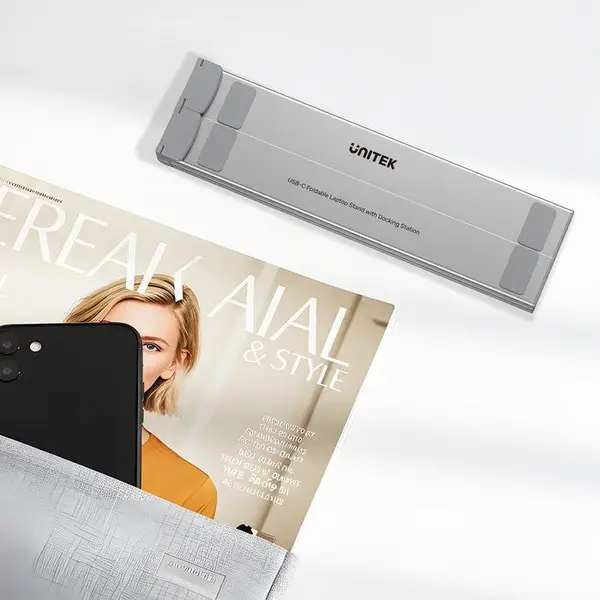 UNITEK D1137AGY01 knyginių kompiuterių dokas / jungčių replikatorius Prijungimas USB 3.2 Gen 1 (3.1 Gen 1) Type-C Sidabras – 2