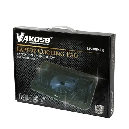 Vakoss LF-1854LK aušinimo padėklas nešiojamam kompiuteriui 43,2 cm (17") Juoda – 3