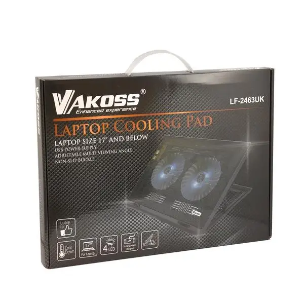 Vakoss LF-2463 aušinimo padėklas nešiojamam kompiuteriui 43,2 cm (17") Juoda – 8