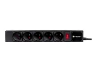 TRACER PowerGear 3.0 m Black 5 sockets power strip