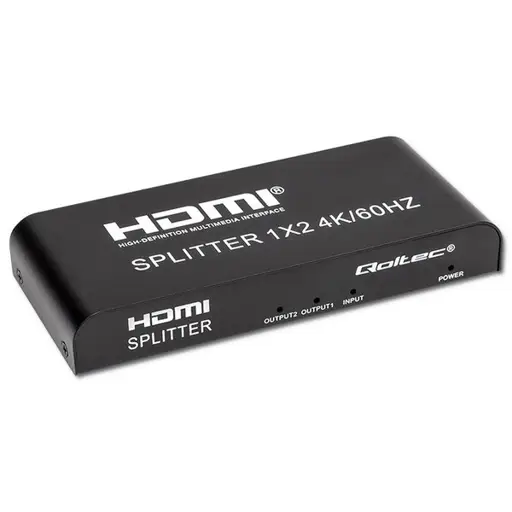Qoltec 51797 Aktyvus HDMI skirstytuvas 2 x HDMI 4K x 2K
